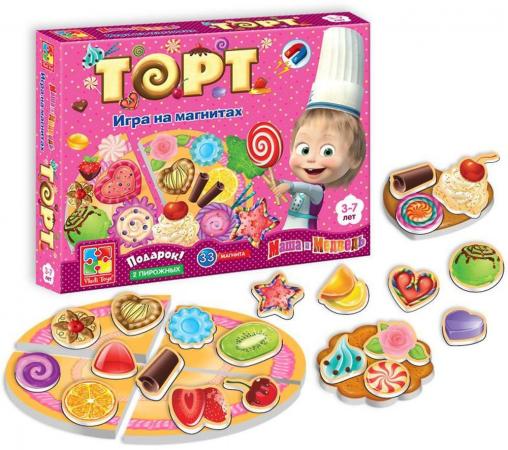 

Магнитная игра развивающая Vladi toys «Маша и Медведь» Торт VT3003-01