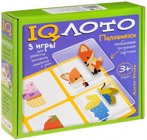 

Настольная игра лото АЙРИС-ПРЕСС "IQ лото" - Половинки (3+) 25301