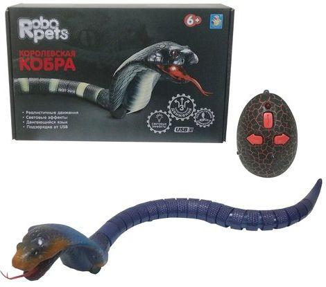 

1toy, Королевская кобра (синяя) на ИК управлении, 45 см