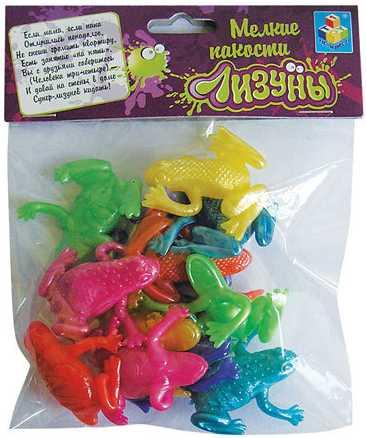 

1toy "Мелкие пакости" Лизуны лягушка 4см. 12шт. в пакете