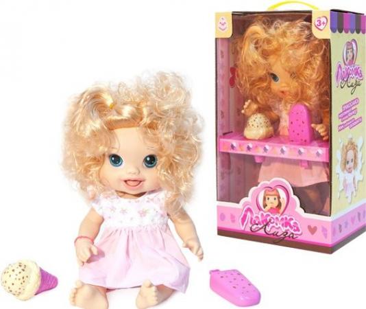 

1toy кукла с мороженым (2шт.)"Лакомка Лиза" 36см,кудрявая блондинка,кор.