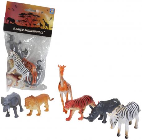 

1toy "В мире животных" наб.игр.животных 6 шт х 8,75 см. в упаковке ПВХ с хедером