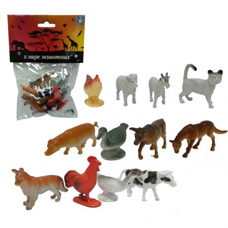 

1toy "В мире животных" наб.игр.животных с фермы 12 шт х 5 см. в упаковке ПВХ с хедером