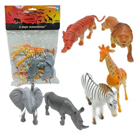 

1toy "В мире животных" наб.игр.животных 6 шт х 15 см. в упаковке ПВХ с хедером