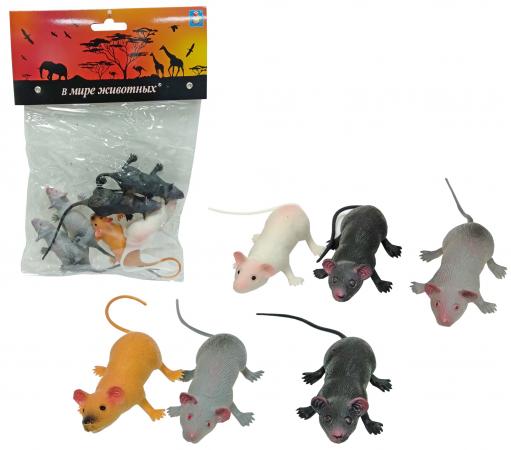 

1toy "В мире животных" крысы 6шт.в пак.с хедером