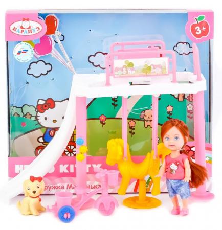

КУКЛА "КАРАПУЗ" HELLO KITTY. МАШЕНЬКА 12СМ, С ИГРОВОЙ ПЛОЩАДКОЙ, С АКСЕСС. В РУСС. КОР. в кор.2*18шт