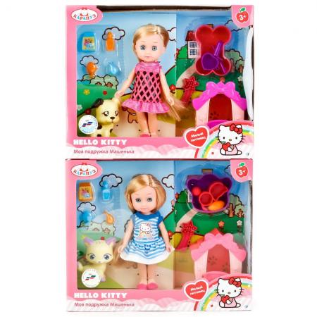 

КУКЛА "КАРАПУЗ" HELLO KITTY. МАШЕНЬКА 15СМ, С ПИТОМЦЕМ И АКСЕСС. В РУСС. КОР. в кор.2*12шт