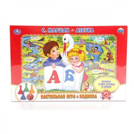 

НАСТОЛЬНАЯ ИГРА-ХОДИЛКА "УМКА" АЗБУКА. С. МАРШАК В РУСС. КОР. в кор.20шт