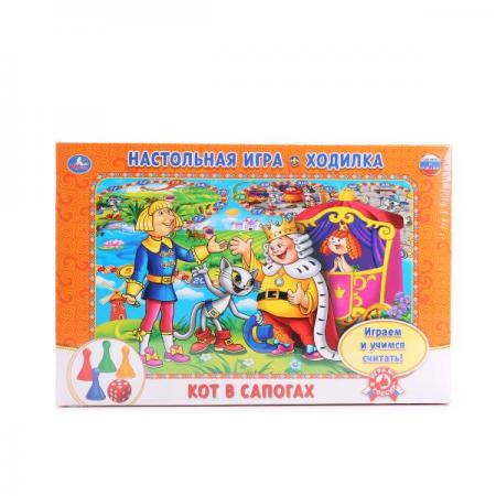 

НАСТОЛЬНАЯ ИГРА-ХОДИЛКА "УМКА" КОТ В САПОГАХ. АЗБУКА. В КОР. в кор.20шт