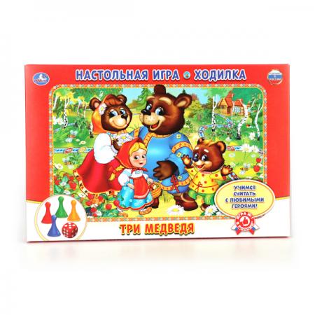 

НАСТОЛЬНАЯ ИГРА-ХОДИЛКА "УМКА" ТРИ МЕДВЕДЯ В РУСС. КОР. в кор.20шт