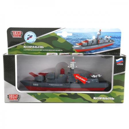

КОРАБЛЬ "ТЕХНОПАРК" МЕТАЛЛ. ИНЕРЦ. СВЕТ+ЗВУК В РУСС. КОР. в кор.2*24шт