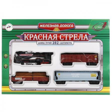 ЖЕЛЕЗНАЯ ДОРОГА ИГРАЕМ ВМЕСТЕ КРАСНАЯ СТРЕЛА, СО СВЕТОМ, ДЛИНА 282СМ 19033-5 В КОР. в кор.2*27шт