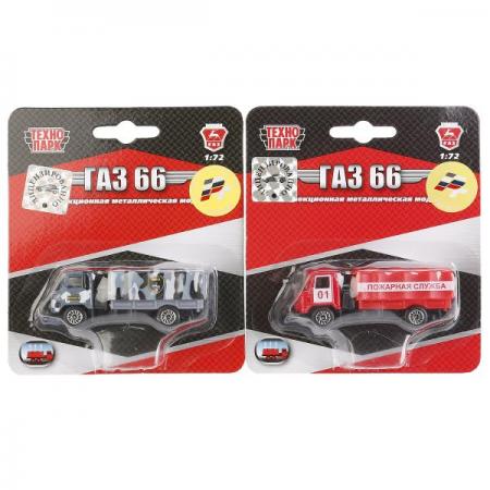 

МАШИНА "ТЕХНОПАРК" МЕТАЛЛ. ГАЗ 66, 1:72, СЪЕМНЫЙ ТЕНТ, В АССОРТ. НА КАРТ. (РУСС. УП.) в кор.2*144шт
