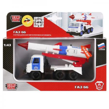 

МАШИНА "ТЕХНОПАРК" МЕТАЛЛ. ИНЕРЦ. ГАЗ 66 РАКЕТА КОСМОС 1:43, СВЕТ+ЗВУК В КОР. в кор.2*24шт