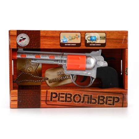 

РЕВОЛЬВЕР "ИГРАЕМ ВМЕСТЕ" НА БАТ. СВЕТ+ЗВУК 8607A В РУСС. КОР. 24*15*5СМ в кор.2*48шт