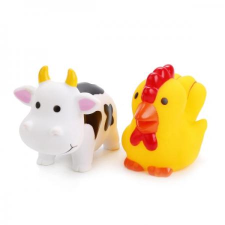 

ИГРУШКИ ДЛЯ ВАННОЙ "ИГРАЕМ ВМЕСТЕ" КОРОВА+ПЕТУХ В СЕТКЕ (РУСС. УП.) в кор.2*50шт