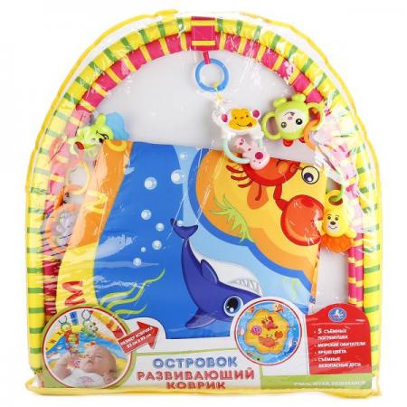 

КОВРИК ДЕТСКИЙ "УМКА" ОСТРОВОК, С ИГРУШКАМИ НА ПОДВЕСКЕ В ПАК. (РУСС. УП.) 83*3*83СМ в кор.2*6шт