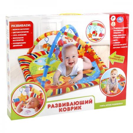 

КОВРИК ДЕТСКИЙ "УМКА" С МЯГКИМИ ИГРУШКАМИ НА ПОДВЕСКЕ В РУСС. КОР. 83*3*83СМ в кор.12шт