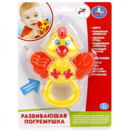 

ПОГРЕМУШКА "УМКА" "ПЕТУШОК" НА БЛИСТЕРЕ (РУСС. УП.) в кор.2*24шт