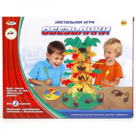 

ИГРА НАСТОЛЬНАЯ "ИГРАЕМ ВМЕСТЕ" "ОБЕЗЬЯНКИ" 62788 В РУСС. КОР. в кор.2*18шт