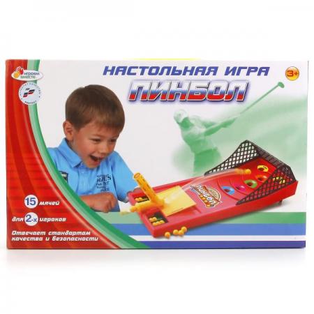 

ИГРА НАСТОЛЬНАЯ "ИГРАЕМ ВМЕСТЕ" ПИНБОЛ В РУСС. КОР. 33,5*21*6СМ в кор.2*24шт
