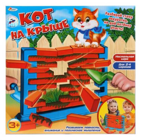 

НАСТОЛЬНАЯ ИГРА "КОТ НА КРЫШЕ" ТМ "ИГРАЕМ ВМЕСТЕ" В РУСС. КОР. в кор.2*18шт