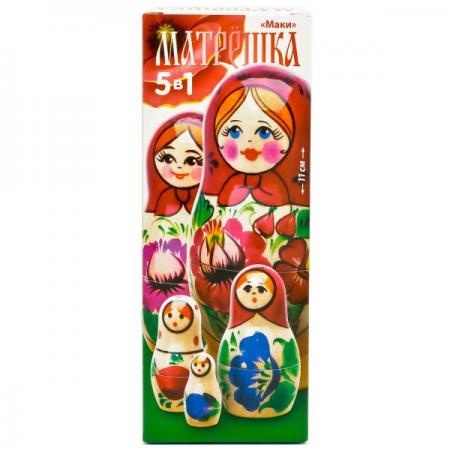 

МАТРЕШКА ДЕРЕВЯННАЯ "МАКИ" (5-В-1) в кор.16шт