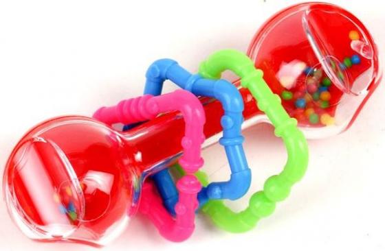 

ПОГРЕМУШКА "ГАНТЕЛЬКА ПРОЗРАЧНАЯ" в кор.25шт