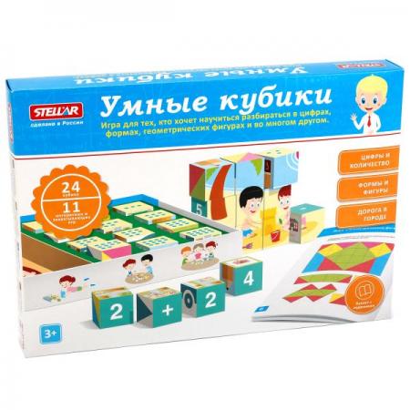 

НАСТОЛЬНАЯ ИГРА №54 "УМНЫЕ КУБИКИ" в кор.6шт