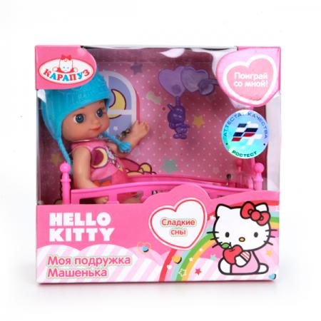 

КУКЛА "КАРАПУЗ" HELLO KITTY 12СМ, БЕЗ ЗВУКА, С АКСЕСС., ГОЛУБОЙ В РУСС. КОР. в кор.60шт