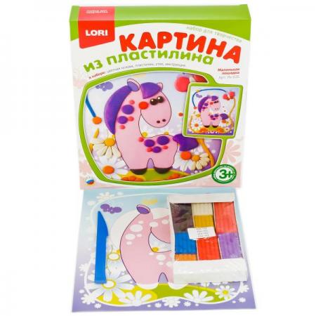 

КАРТИНА ИЗ ПЛАСТИЛИНА "МАЛЕНЬКАЯ ЛОШАДКА" в кор.7шт
