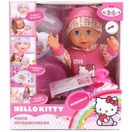 

ПУПС "КАРАПУЗ" HELLO KITTY. 25СМ, 3 ФУНКЦ., ПЬЕТ И ПИСАЕТ, С АКСЕСС., В АССОРТ. В КОР. в кор.24шт