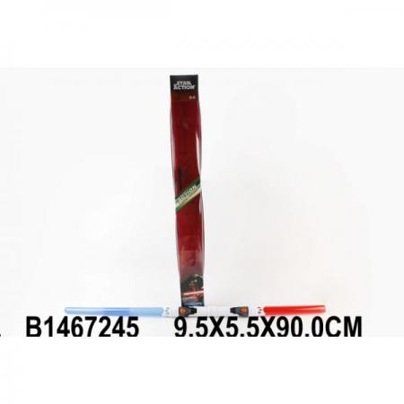 

МЕЧ ЛАЗЕРНЫЙ НА БАТ. СВЕТ+ЗВУК, ЦВЕТ В АССОРТ. WD766-1 В КОР. 9,5*5,5*90СМ в кор.2*30шт