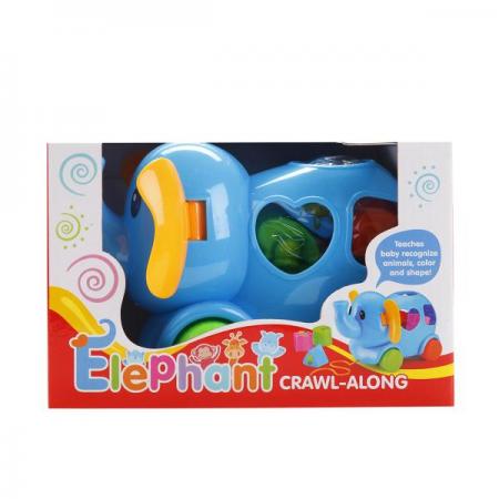 

КАТАЛКА-СЛОНИК НА ВЕРЕВОЧКЕ, С РАЗВИВАЮЩ. ИГРОЙ 6213 В КОР. 19*13*13СМ в кор.2*30шт