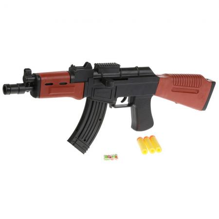 

Автомат (п) с пульками + мягкие пули на присосках AK-47A в кор. в кор.30шт
