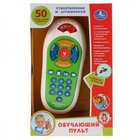 

Обучающий пульт.Стихотворения М.Дружининой.ТМ "УМКА" на бат. со светом в русс. кор. в кор.2*54шт