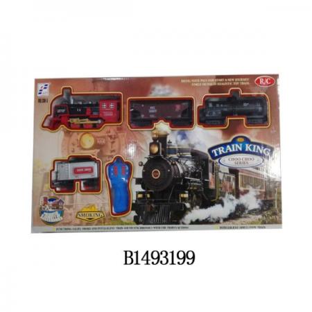 

ЖЕЛЕЗНАЯ ДОРОГА Р/У С ДЫМОМ, СВЕТ+ЗВУК 138-5 В КОР. в кор.24шт