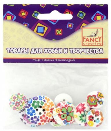 

Пуговицы декоративные ЦВЕТЫ деревянные, 10 шт., п/п с е/п