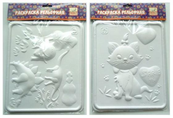 

Раскраска рельефная, 20х24 см, 2 дизайна ассорти