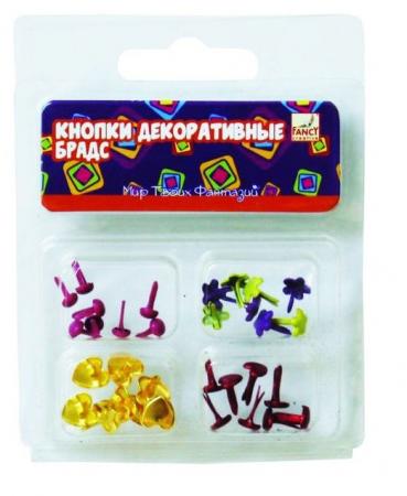 

Кнопки декоративные БРАДС, 32шт, размеры 4-8мм