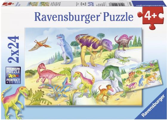 

Пазл Ravensburger "Красочные динозавры" 2 х 24 элемента