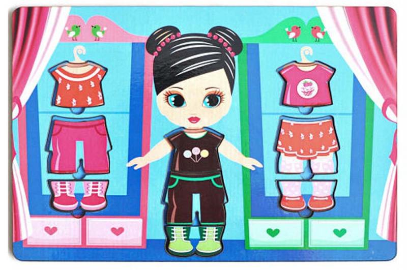

Пазл Wood Toys рамка-вкладка Гардероб двойной