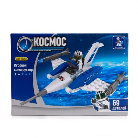 

КОНСТРУКТОР ПЛАСТ. "КОСМОС" КОСМИЧЕСКИЙ КОРАБЛЬ С ФИГУРКОЙ, 69ДЕТ. В РУСС. КОР. в кор.2*48шт