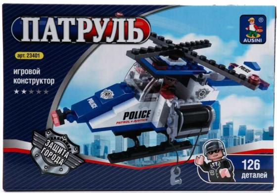 

КОНСТРУКТОР ПЛАСТ. ВЕРТОЛЕТ ПАТРУЛЬ С ФИГУРКОЙ, 126ДЕТ. В РУСС. КОР. в кор.2*36шт