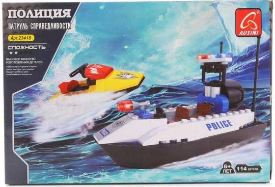 

КОНСТРУКТОР ПЛАСТ. КАТЕР ПОЛИЦИЯ С ФИГУРКАМИ, 114ДЕТ. В РУСС. КОР. в кор.2*36шт