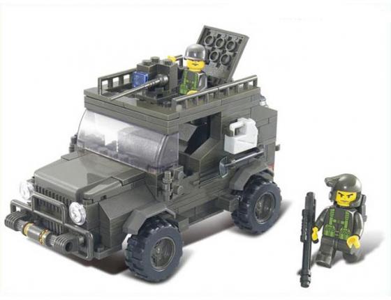 

КОНСТРУКТОР ПЛАСТ. МАШИНА ВОЕННАЯ С ФИГУРКАМИ, 221ДЕТ. В РУСС. КОР. 29*20*4СМ в кор.32шт
