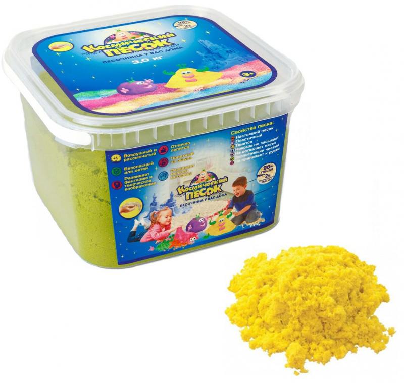 

Песок 1 Toy Космический песок Жёлтый 3 кг Т58518