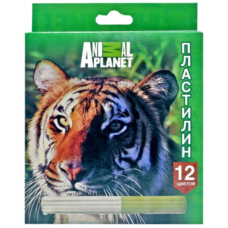 

Пластилин ACTION! ANIMAL PLANET, 12 цв, 240 гр, карт.уп. с е/подвесом, со стеком