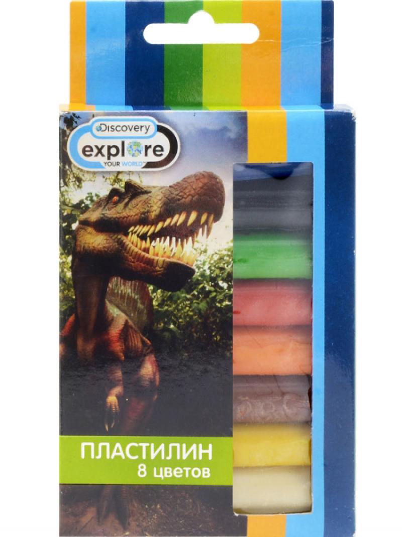 

Пластилин DISCOVERY, 8 цв, 110 гр, карт. уп. с европодвесом