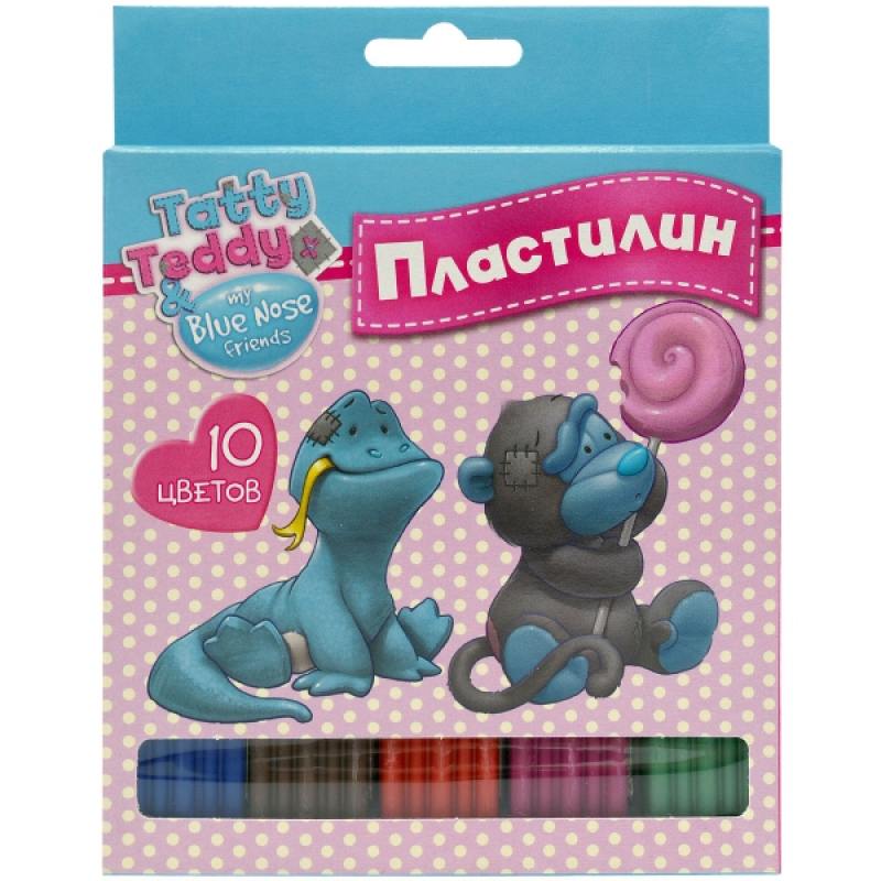 

Пластилин ACTION! TATTY TEDDY, 10 цв, 200 гр, карт.уп. с е/подвесом, со стеком